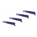 4x LED BAR UV 24x3W